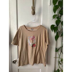 Basic Editions Women’s size 1x-large butterfly shirt